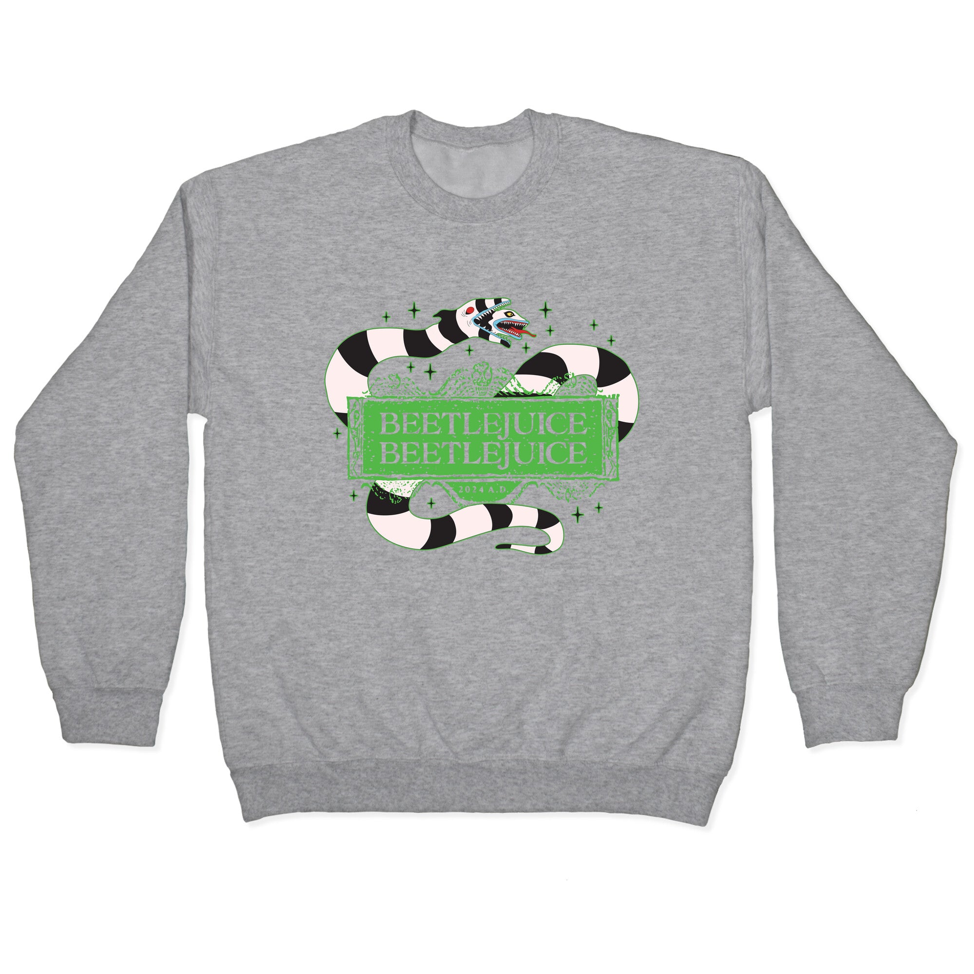 Beetlejuice Beetlejuice 2024 AD Crewneck Sweatshirt